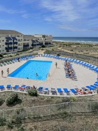 Cosy T2 Front De Mer Piscine Parking Terrasse Лакано Екстер'єр фото